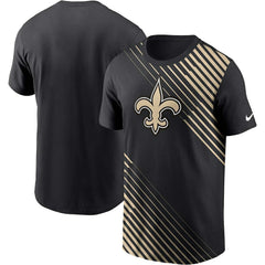 New Orleans Saints Yard Line Fashion Asbury T-Shirt - Black - Nike
