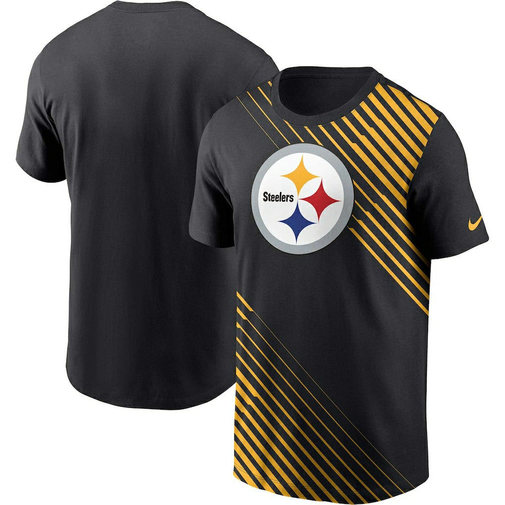 Pittsburgh Steelers Yard Line Fashion Asbury T-Shirt - Black - Nike