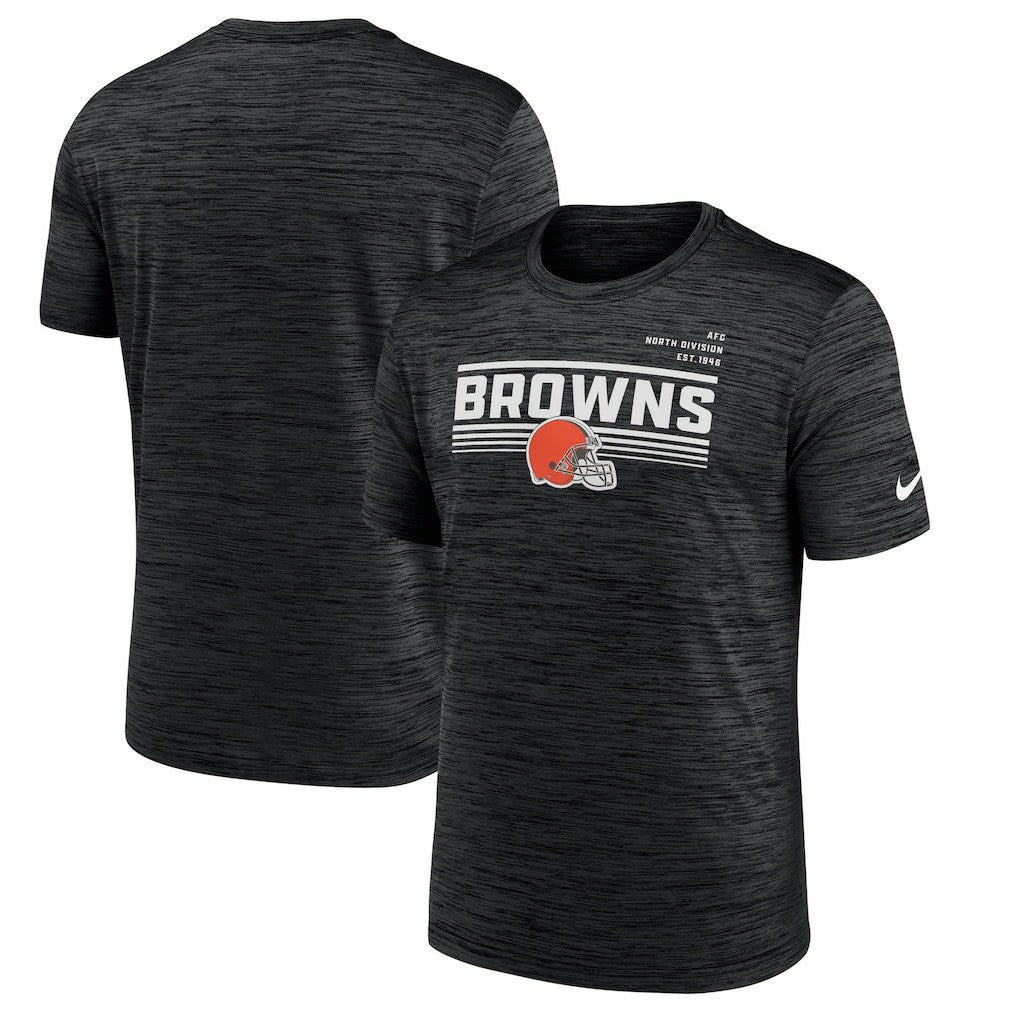 Cleveland Browns Yardline Velocity Performance T-Shirt - Anthracite - Nike