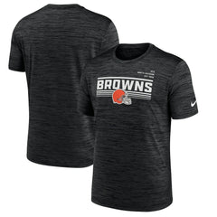 Cleveland Browns Yardline Velocity Performance T-Shirt - Anthracite - Nike