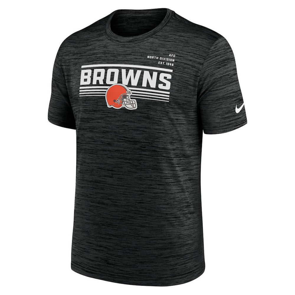 Cleveland Browns Yardline Velocity Performance T-Shirt - Anthracite - Nike