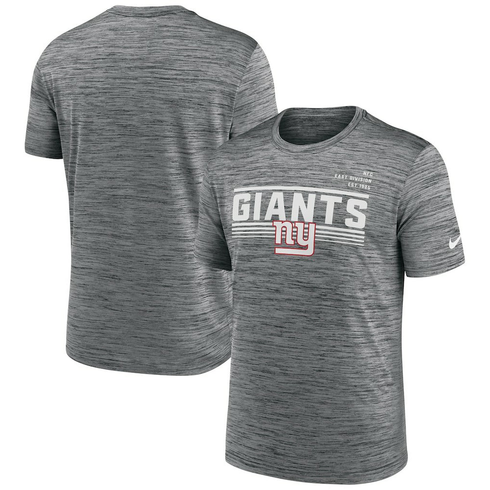 New York Giants Yardline Velocity Performance T-Shirt - Gray - Nike