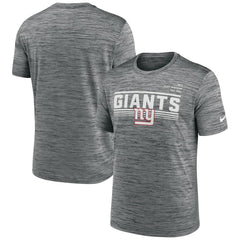 New York Giants Yardline Velocity Performance T-Shirt - Gray - Nike