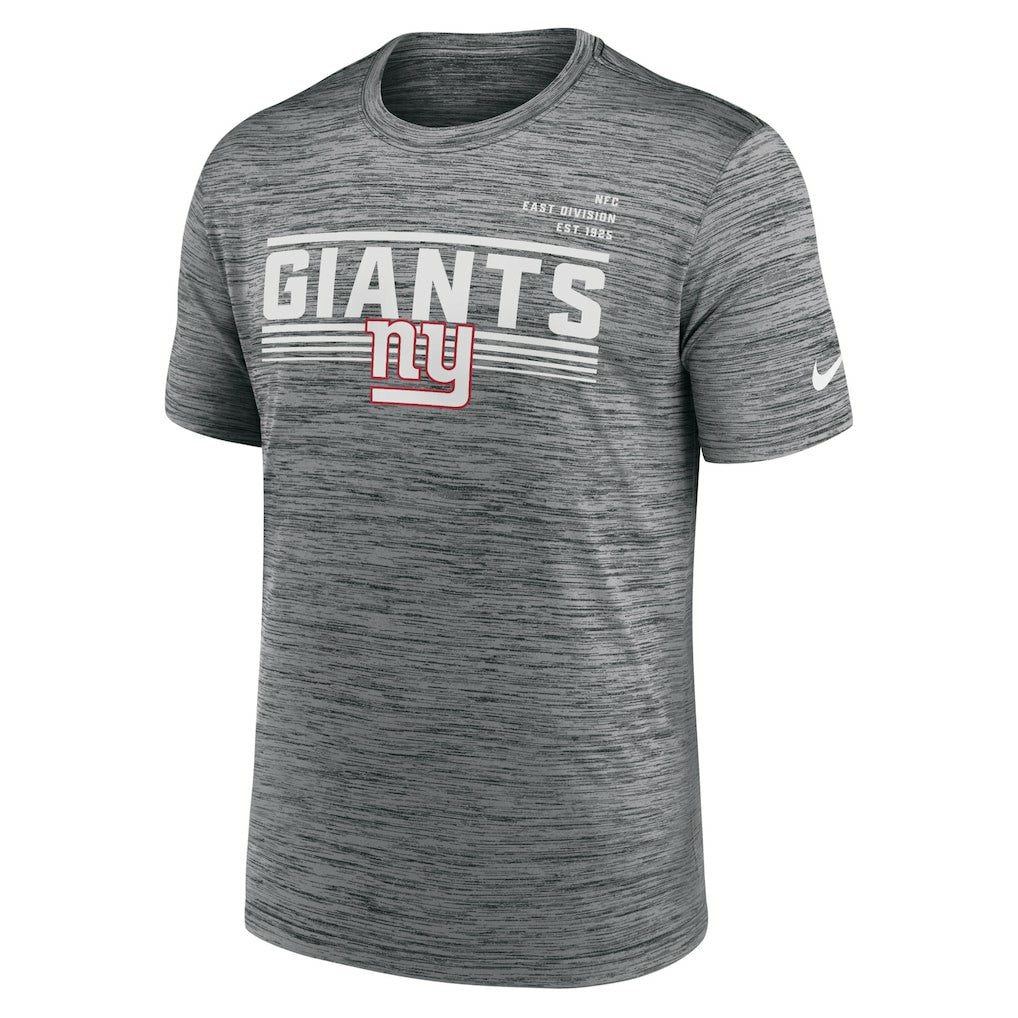 New York Giants Yardline Velocity Performance T-Shirt - Gray - Nike