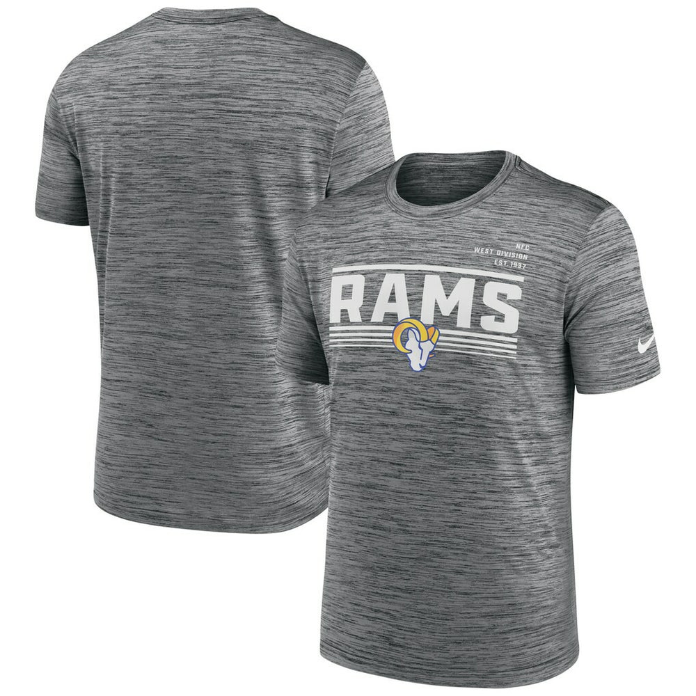 Los Angeles Rams Yardline Velocity Performance T-Shirt - Gray - Nike