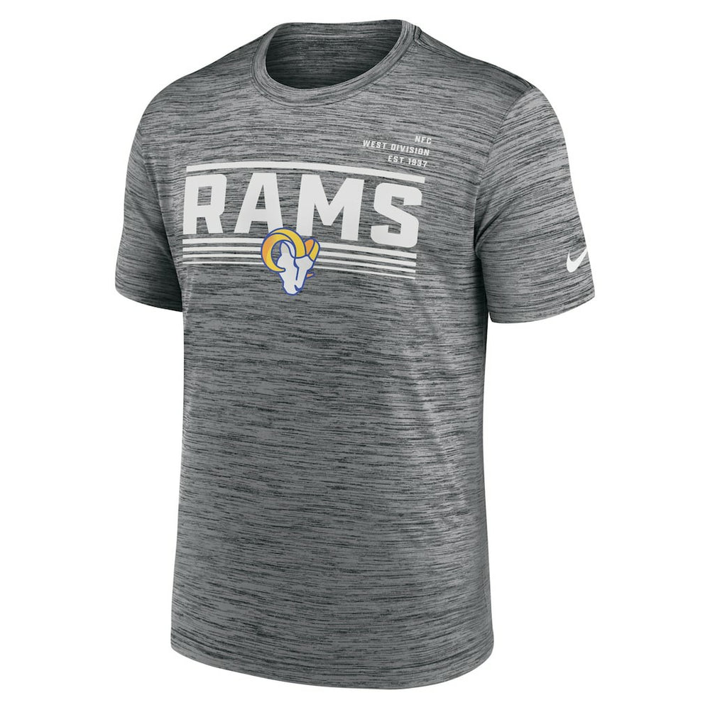 Los Angeles Rams Yardline Velocity Performance T-Shirt - Gray - Nike