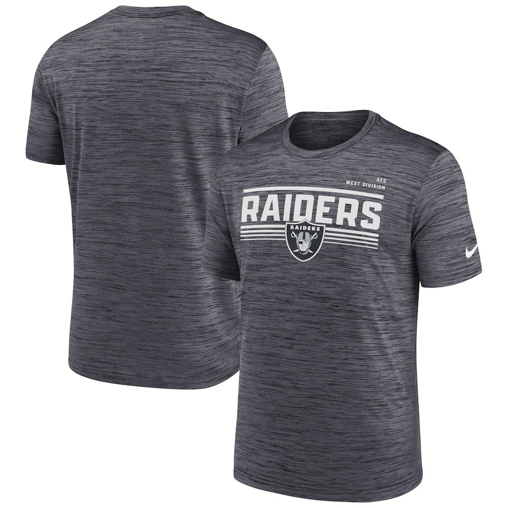 Las Vegas Raiders Yardline Velocity Performance T-Shirt - Anthracite - Nike