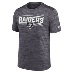 Las Vegas Raiders Yardline Velocity Performance T-Shirt - Anthracite - Nike