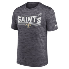 New Orleans Saints Yardline Velocity Performance T-Shirt - Anthracite - Nike