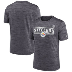 Pittsburgh Steelers Yardline Velocity Performance T-Shirt - Anthracite - Nike