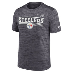 Pittsburgh Steelers Yardline Velocity Performance T-Shirt - Anthracite - Nike