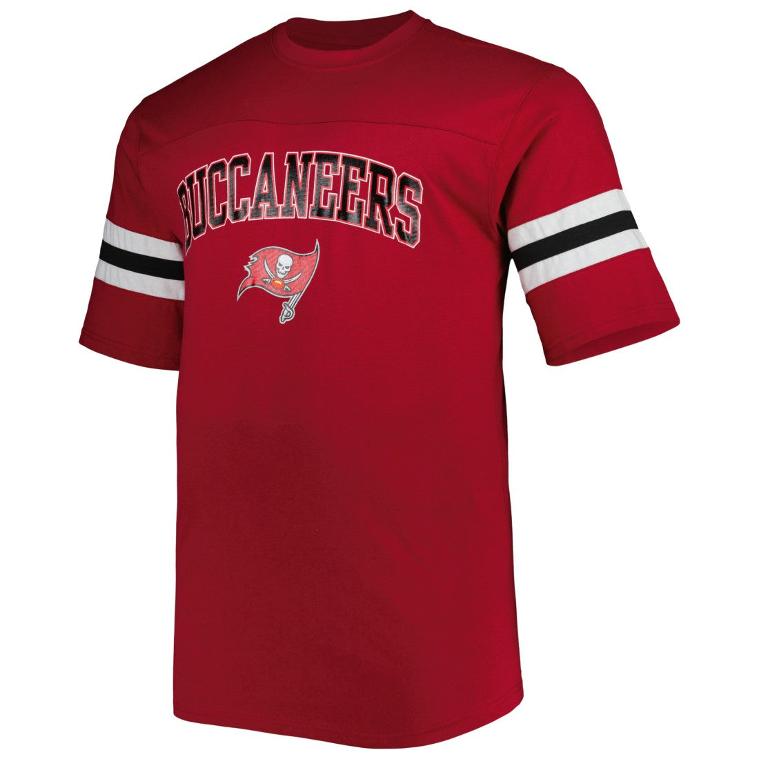 Tampa Bay Buccaneers Big & Tall Arm Stripe T-Shirt - Red - NFL