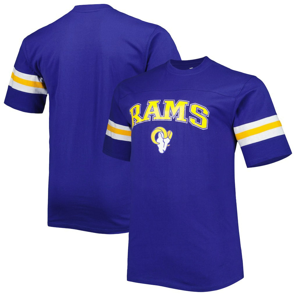 Los Angeles Rams Big & Tall Arm Stripe T-Shirt - Royal - NFL