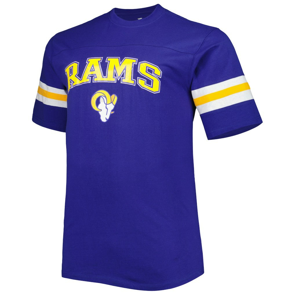 Los Angeles Rams Big & Tall Arm Stripe T-Shirt - Royal - NFL