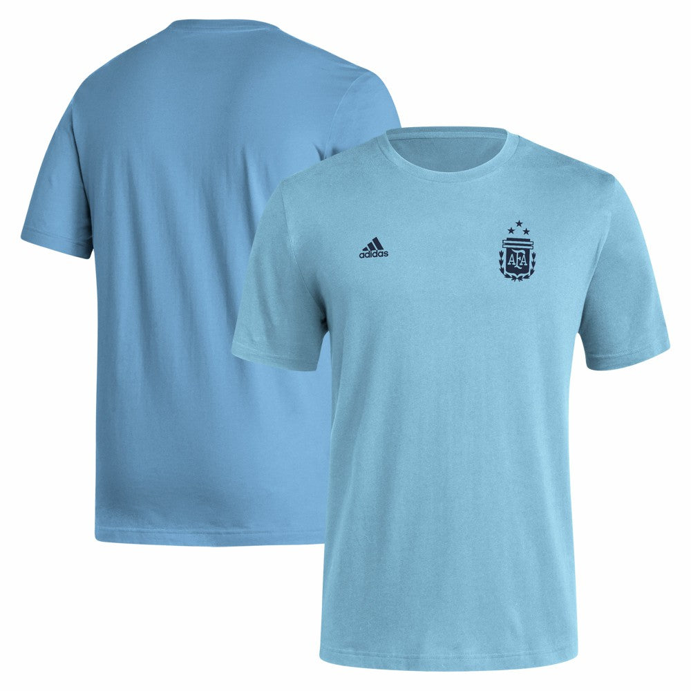 Adidas - Argentina National Team Crest T-Shirt - Light Blue