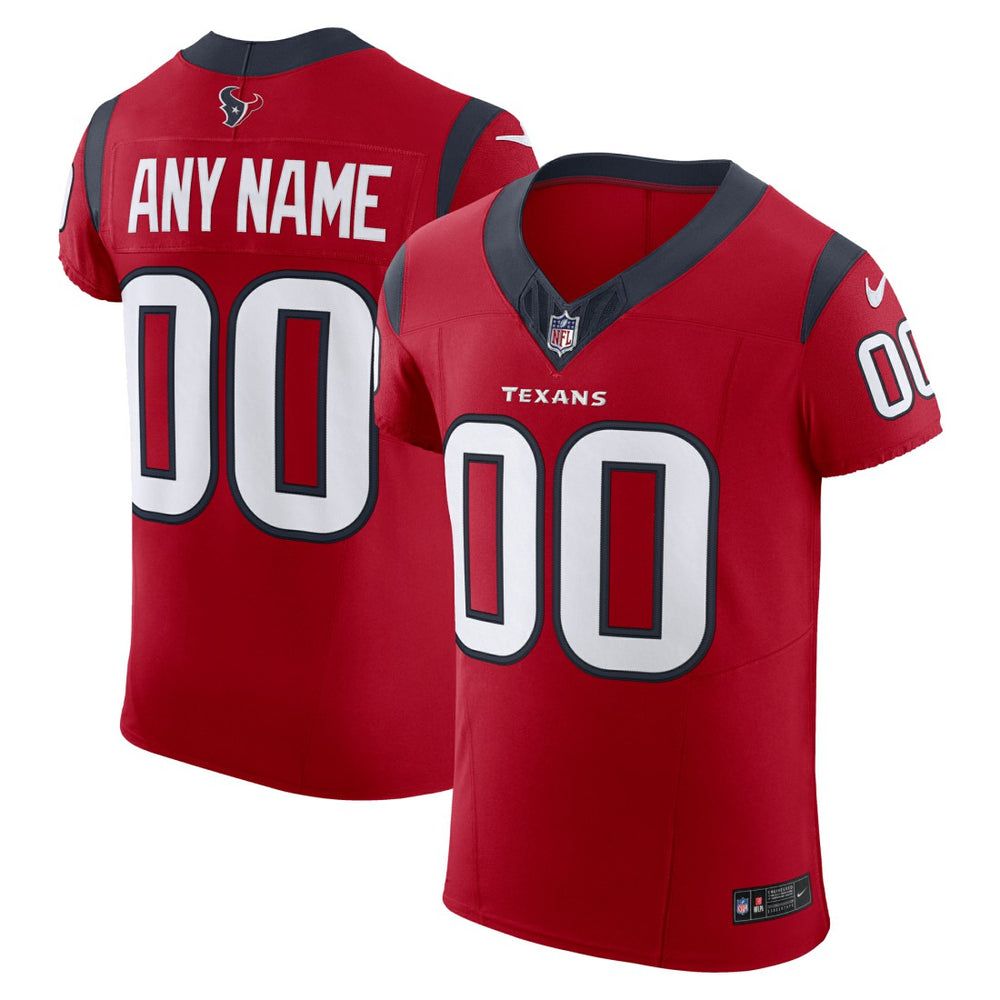 Houston Texans Alternate Vapor F.U.S.E. Elite Custom Jersey - Red - Nike