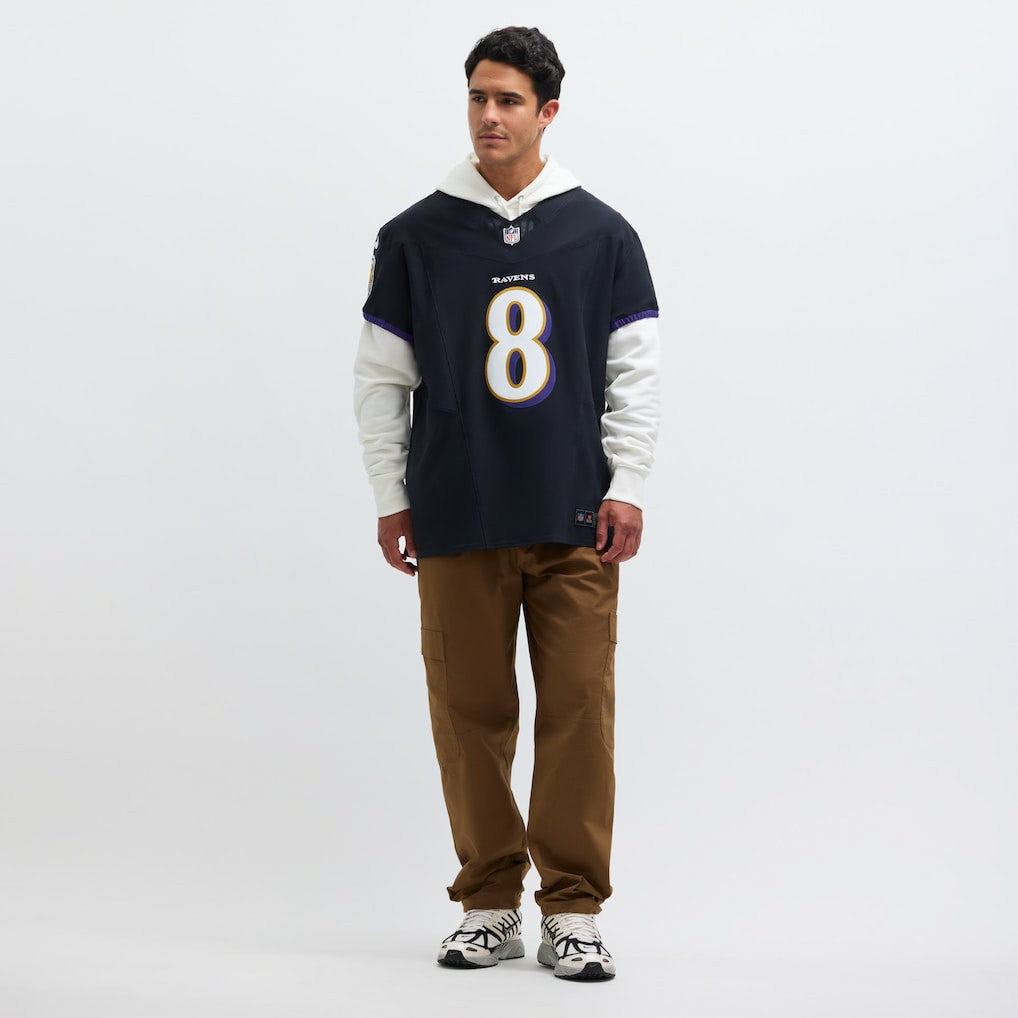 Lamar Jackson Baltimore Ravens Alternate Vapor F.U.S.E. Elite Jersey - Black - Nike