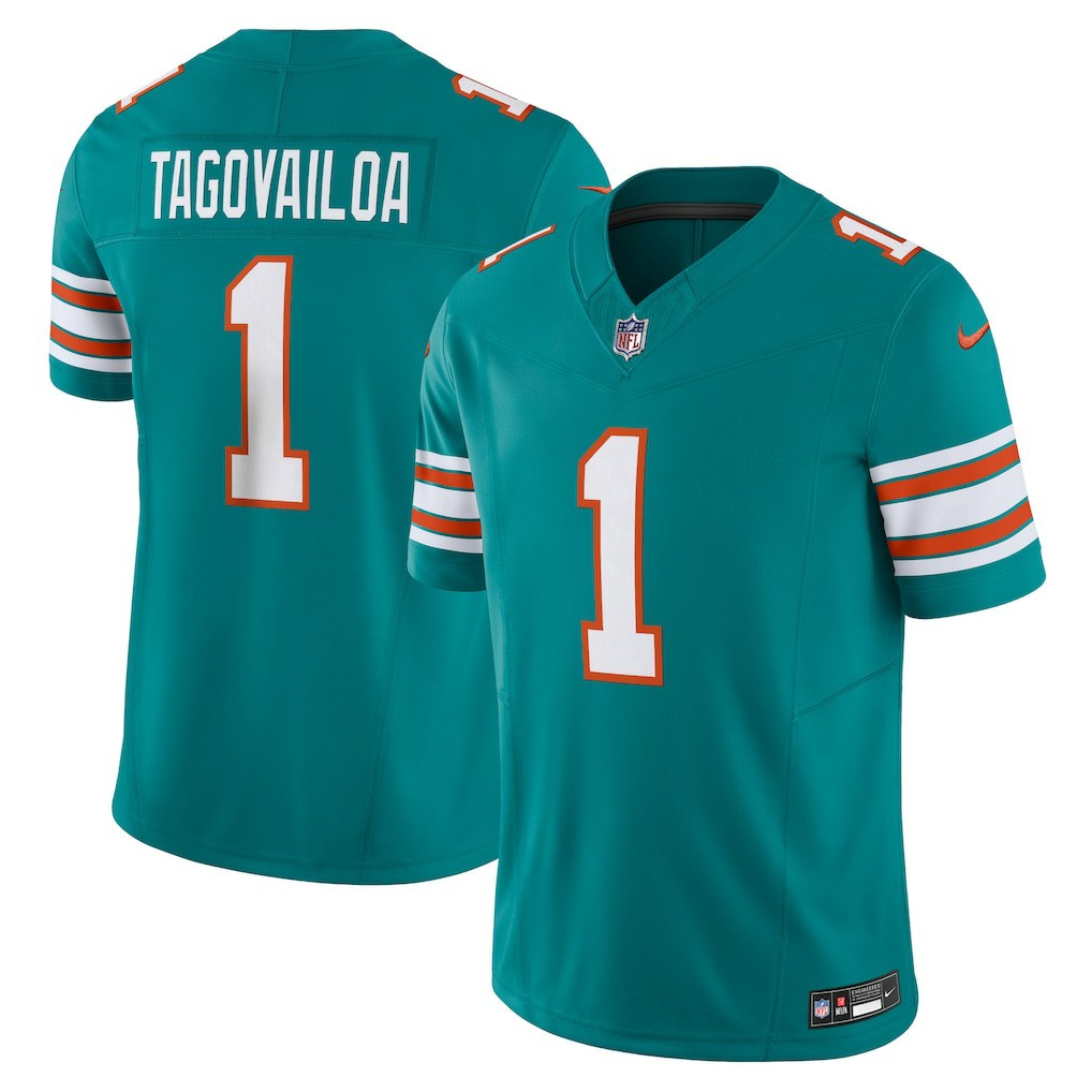 Tua Tagovailoa Miami Dolphins Vapor F.U.S.E. Limited Jersey - Aqua - Nike