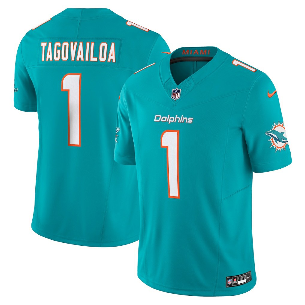 Tua Tagovailoa Miami Dolphins Vapor F.U.S.E. Limited Jersey - Aqua - Nike