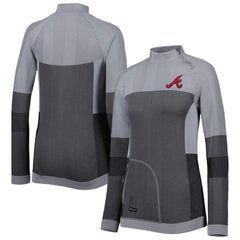 Atlanta Braves Levelwear Women's Verse Asymmetrical Raglan Tri-Blend Quarter-Zip Jacket for sale