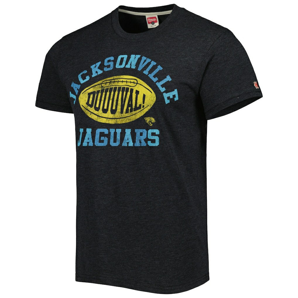 Jacksonville Jaguars Homage Duval Hyper Local Tri-Blend T-Shirt - Black - NFL