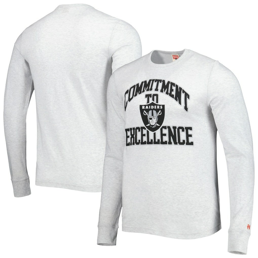 Las Vegas Raiders Homage Hyper Local Tri-Blend Long Sleeve T-Shirt - Ash - NFL