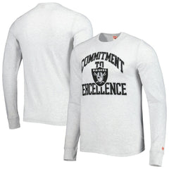 Las Vegas Raiders Homage Hyper Local Tri-Blend Long Sleeve T-Shirt - Ash - NFL