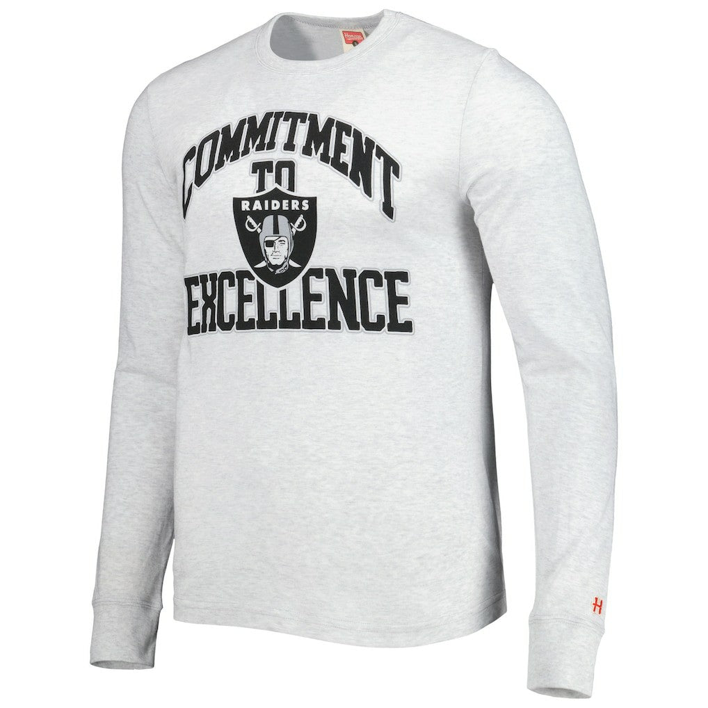 Las Vegas Raiders Homage Hyper Local Tri-Blend Long Sleeve T-Shirt - Ash - NFL