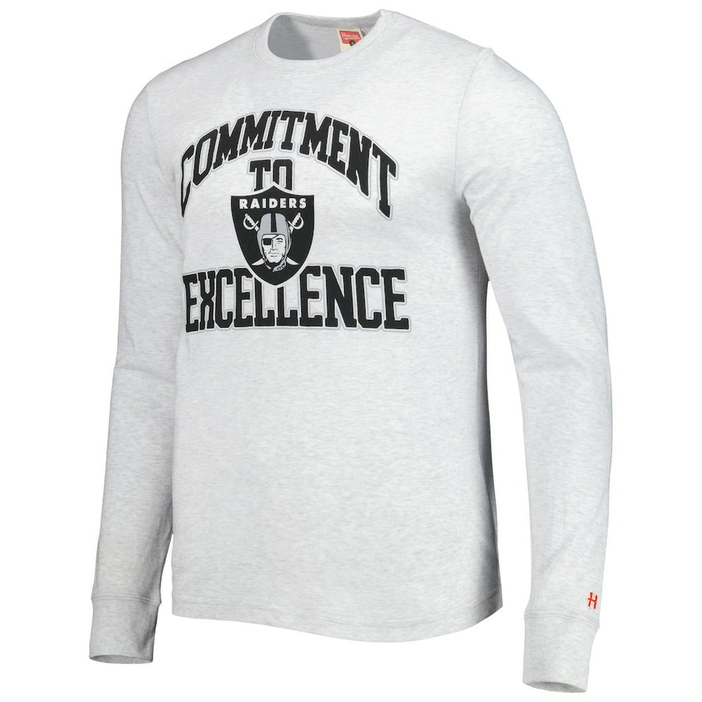 Las Vegas Raiders Homage Hyper Local Tri-Blend Long Sleeve T-Shirt - Ash - NFL