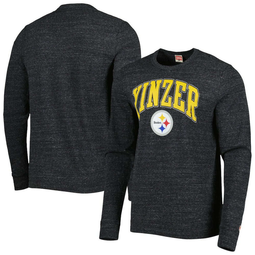 Pittsburgh Steelers Homage Hyper Local Tri-Blend Long Sleeve T-Shirt - Charcoal - NFL