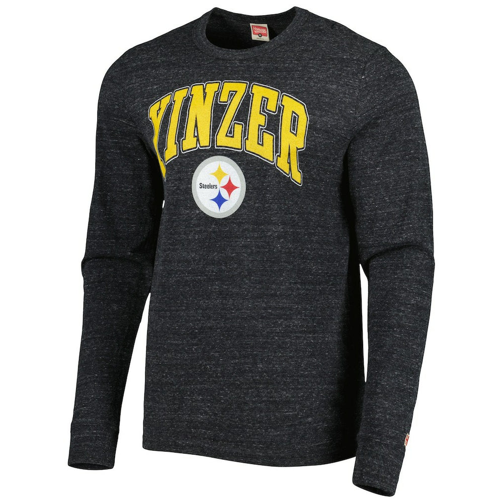 Pittsburgh Steelers Homage Hyper Local Tri-Blend Long Sleeve T-Shirt - Charcoal - NFL
