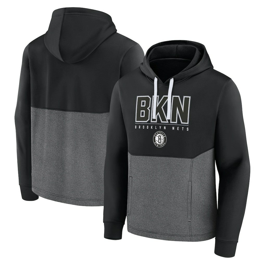 Fanatics Brooklyn Nets Successful Tri-Blend Pullover Hoodie Black