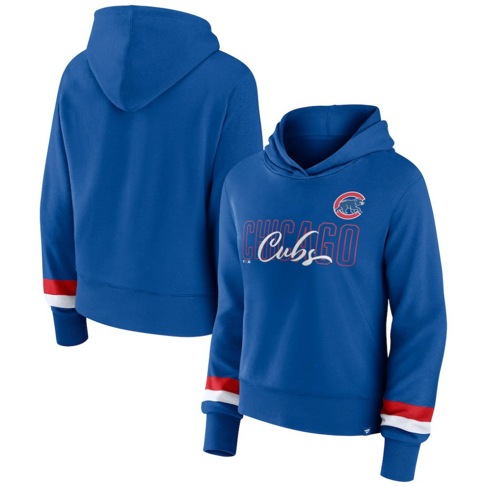 Chicago Cubs Fanatics Women's Over Under Pullover Hoodie for sale