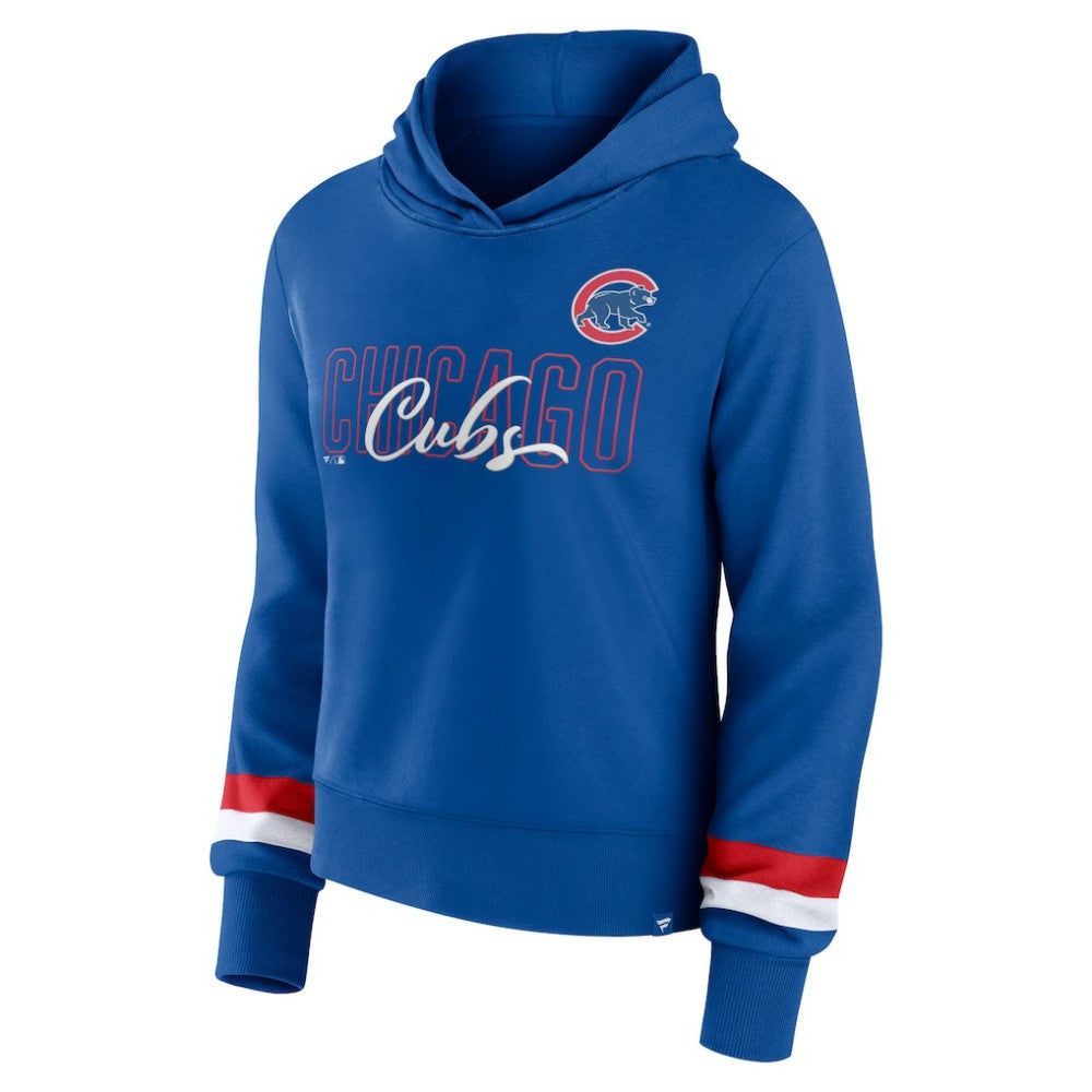 Chicago Cubs Fanatics Women's Over Under Pullover Hoodie for sale