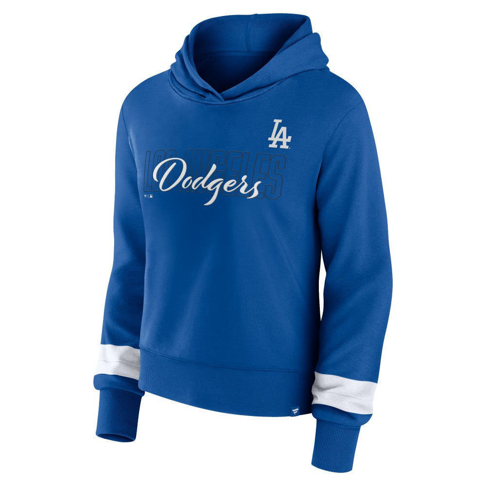 Los Angeles Dodgers Fanatics Women's Over Under Pullover Hoodie Discount