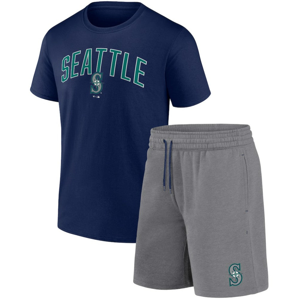 Seattle Mariners Fanatics Arch T-Shirt & Shorts Combo Set Online