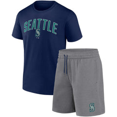 Seattle Mariners Fanatics Arch T-Shirt & Shorts Combo Set Online