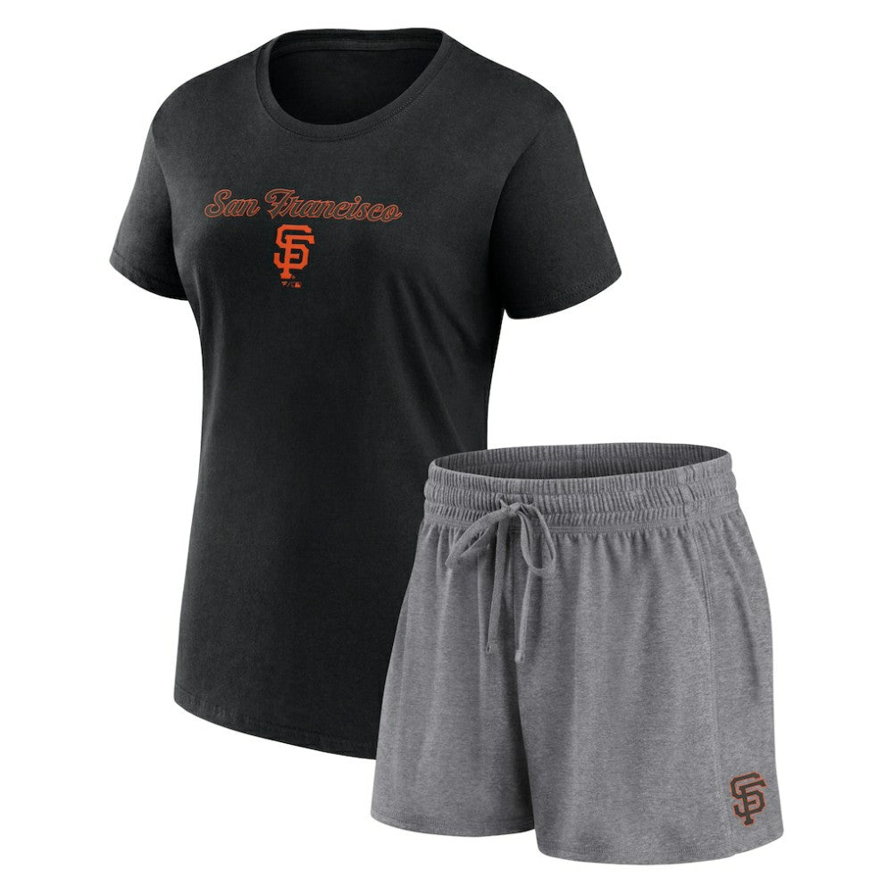 San Francisco Giants Fanatics Women's Script T-Shirt & Shorts Combo Set Sale