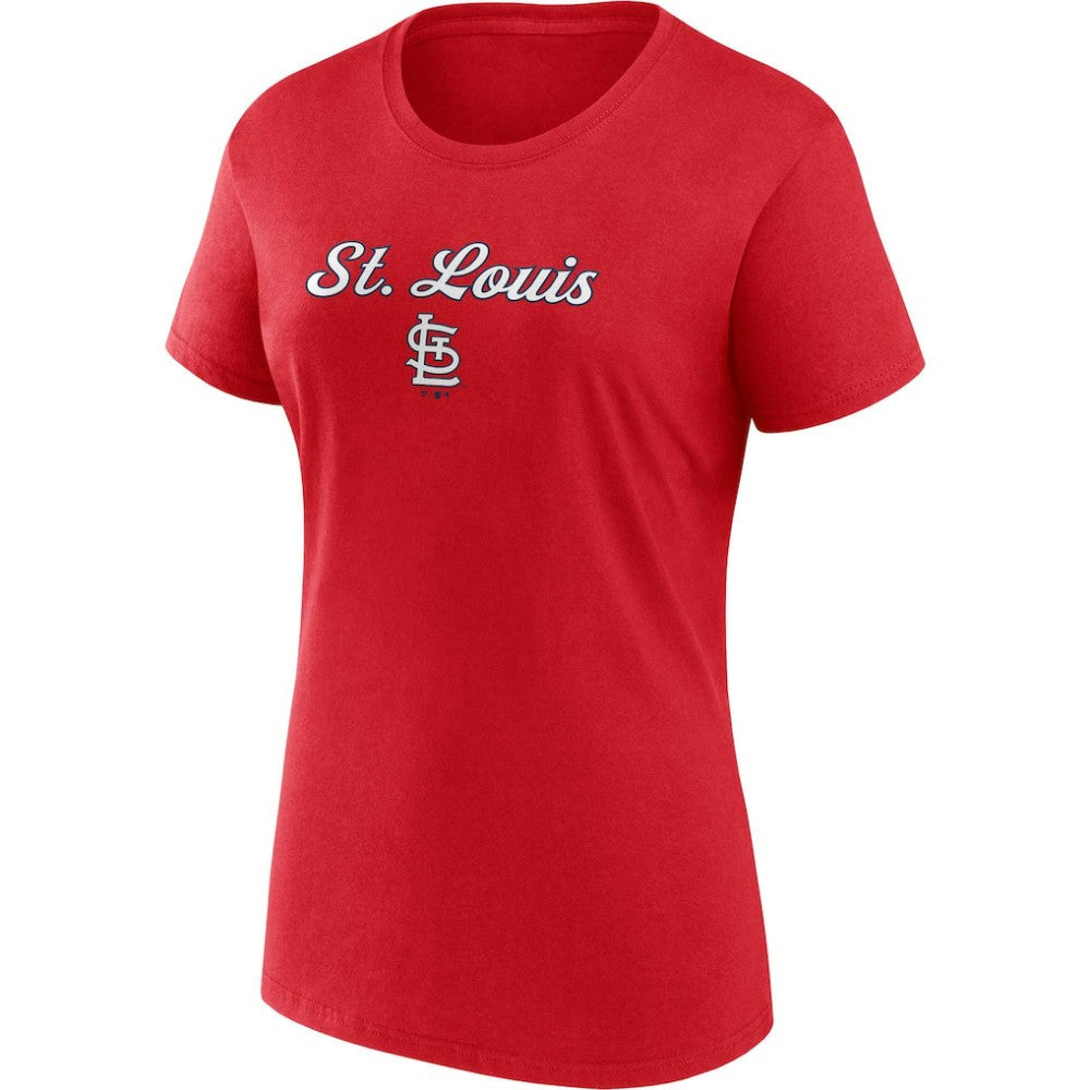 St. Louis Cardinals Fanatics Women's Script T-Shirt & Shorts Combo Set Discount