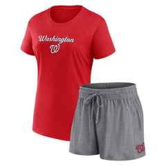Washington Nationals Fanatics Women's Script T-Shirt & Shorts Combo Set Near Me