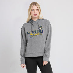 Milwaukee Brewers Fanatics Women's Script Favorite Lightweight Pullover Hoodie for sale