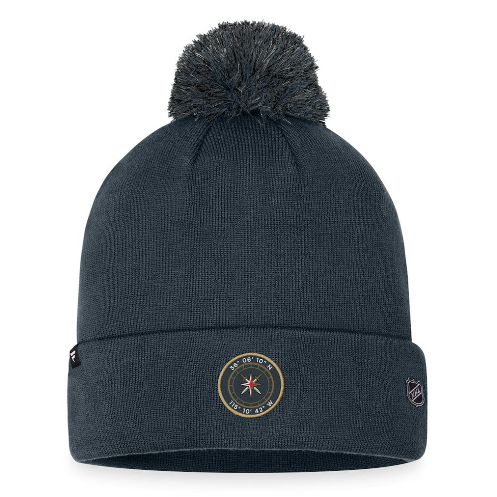 Vegas Golden Knights Fanatics 2023 NHL Draft Cuffed Knit Hat with Pom - Charcoal | Fanatics on sale