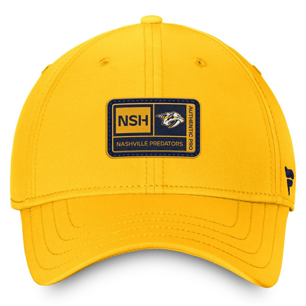 Nashville Predators Fanatics Authentic Pro Training Camp Flex Hat – Gold | Fanatics Lifestyle
