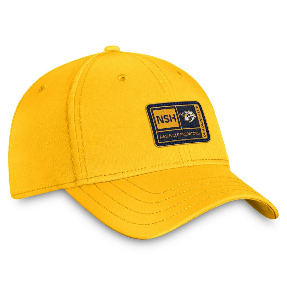 Nashville Predators Fanatics Authentic Pro Training Camp Flex Hat – Gold | Fanatics Lifestyle
