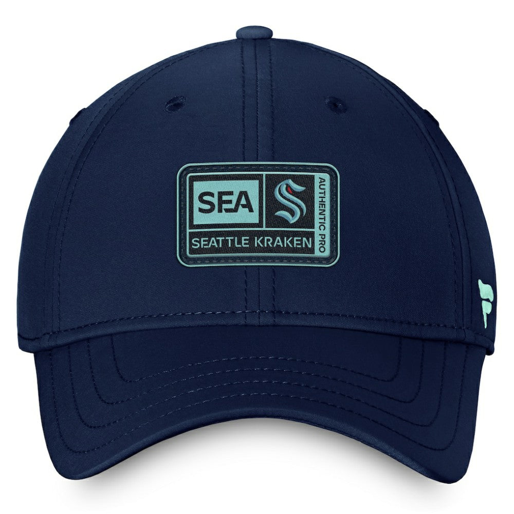 Seattle Kraken Fanatics Authentic Pro Training Camp Flex Hat – Deep Sea Blue | Fanatics discount
