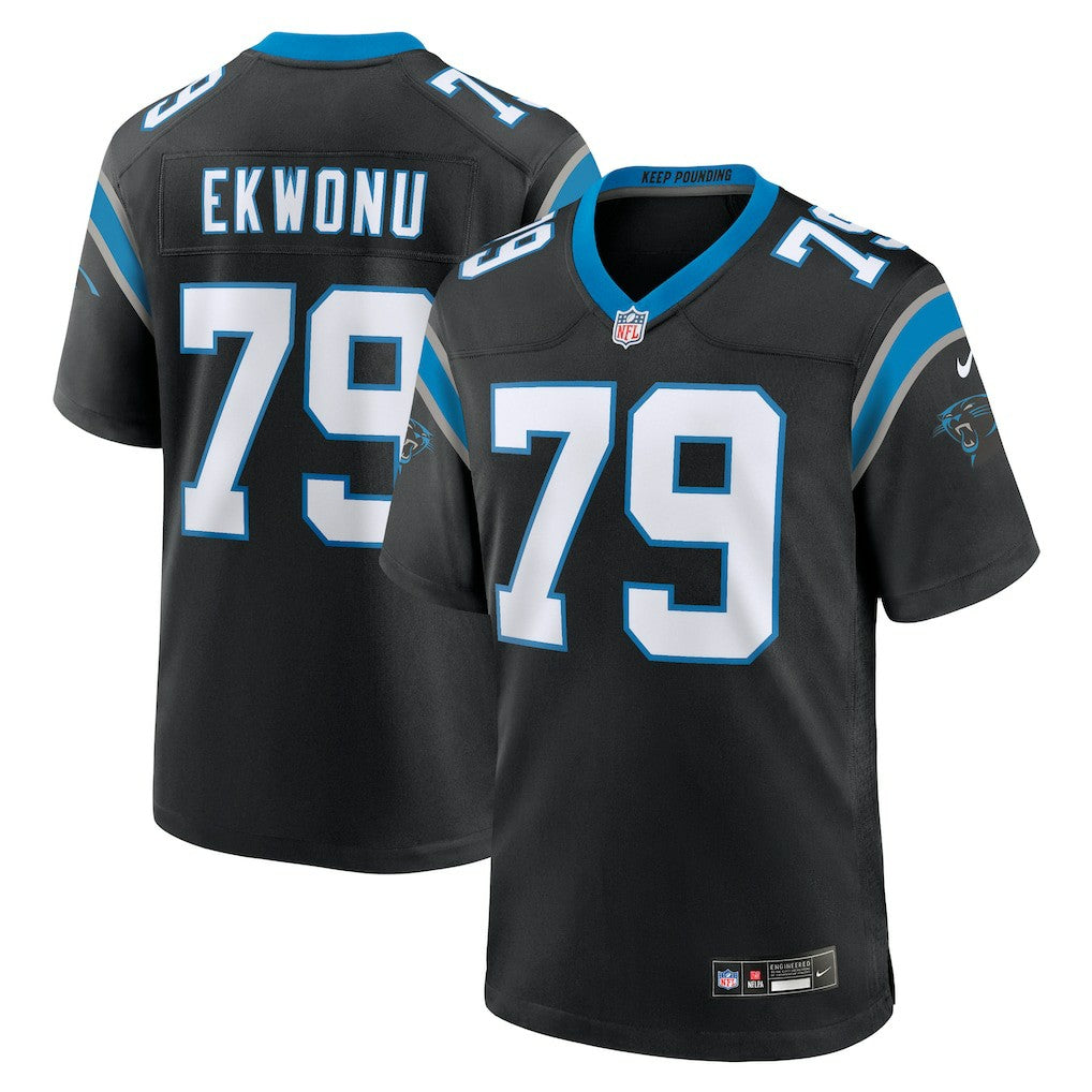 Ikem Ekwonu Carolina Panthers Game Jersey - Black - Nike