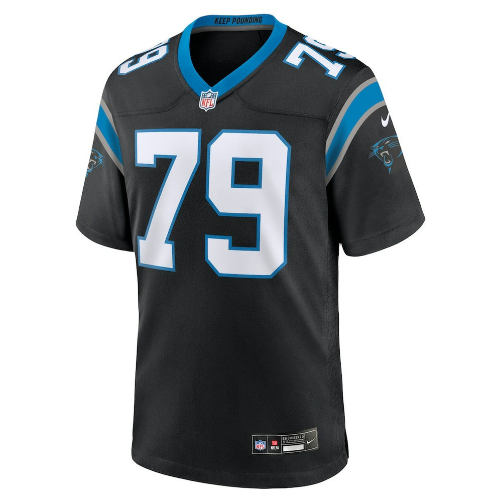 Ikem Ekwonu Carolina Panthers Game Jersey - Black - Nike