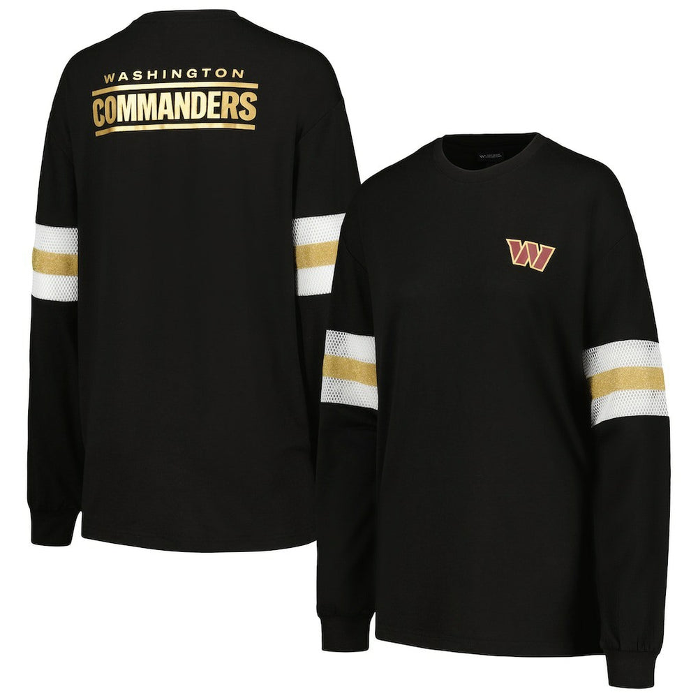 Washington Commanders The Wild Collective Women's Long Sleeve T-Shirt - Black - NFL