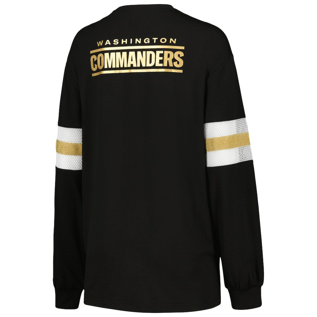Washington Commanders The Wild Collective Women's Long Sleeve T-Shirt - Black - NFL