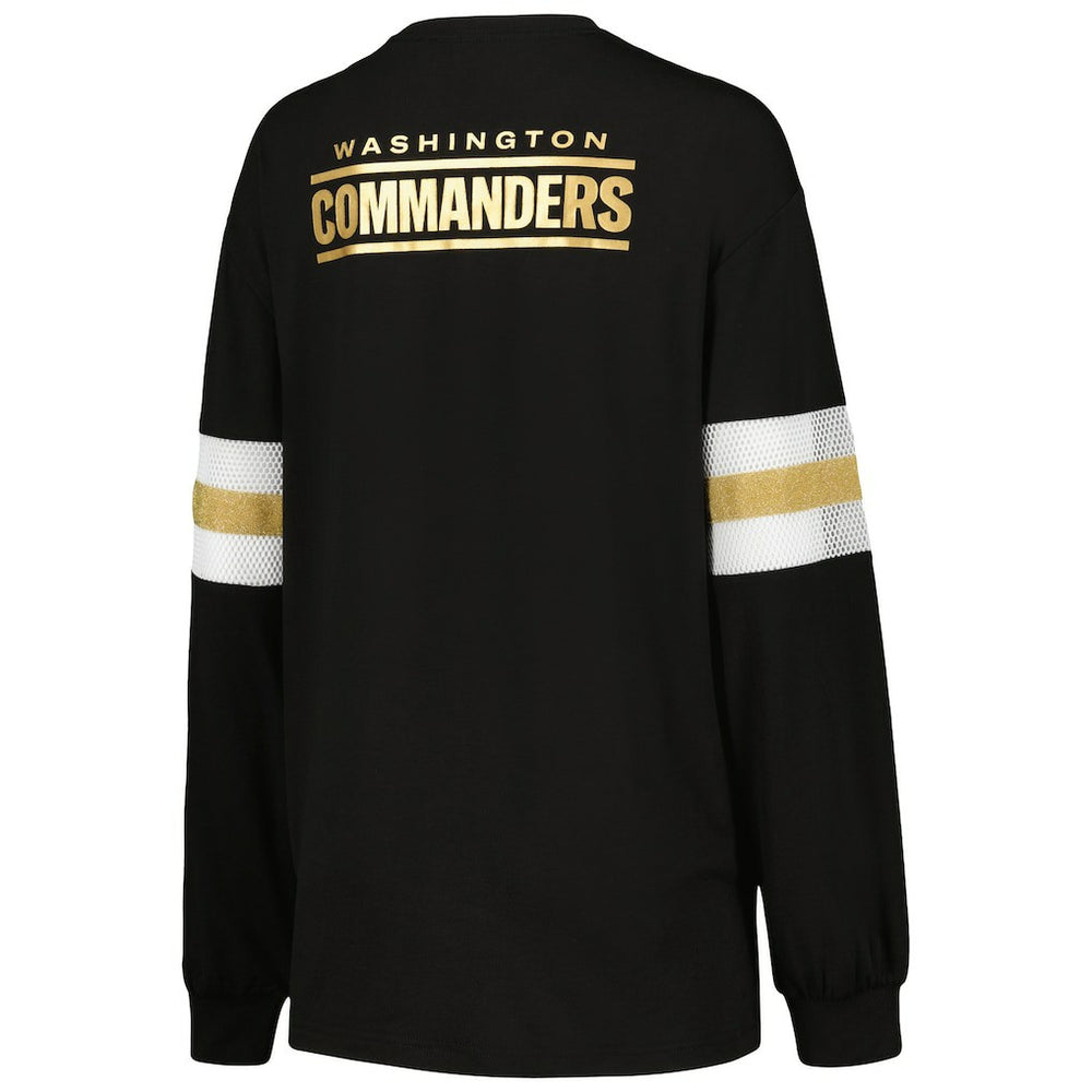 Washington Commanders The Wild Collective Women's Long Sleeve T-Shirt - Black - NFL